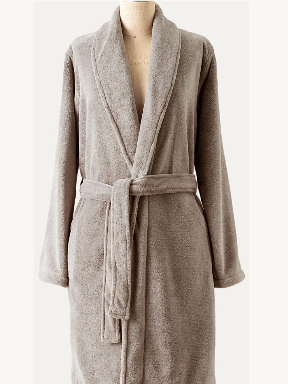 Restoration Hardware Plush Spa Robe Unisex LARGE in Sand Quiet Luxury Cozy Soft